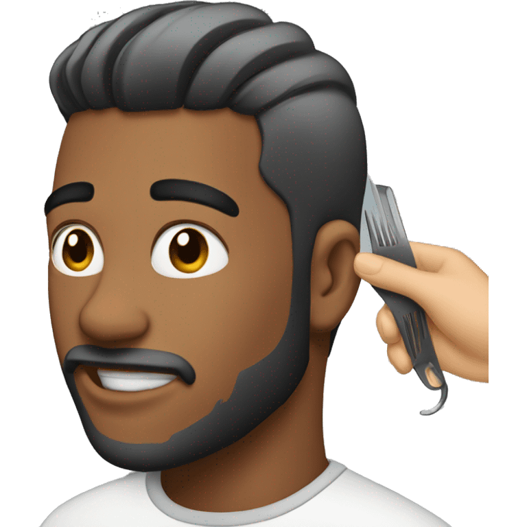 Man’s hair being cut emoji