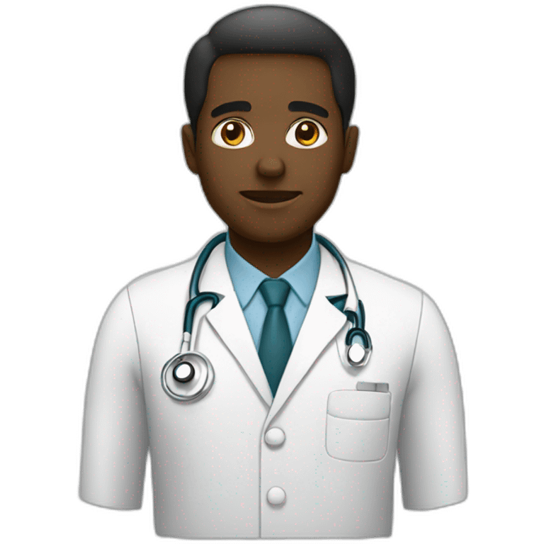 Negro médico emoji