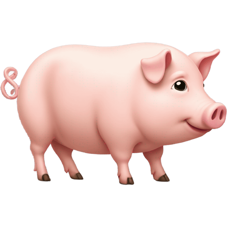 Huge fat pig side view emoji