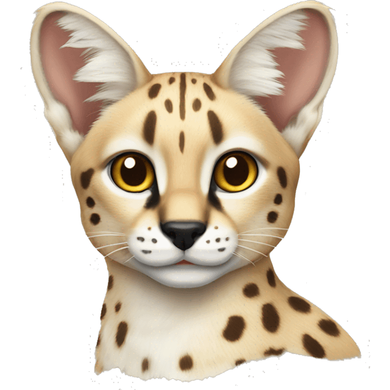 beige and white serval emoji