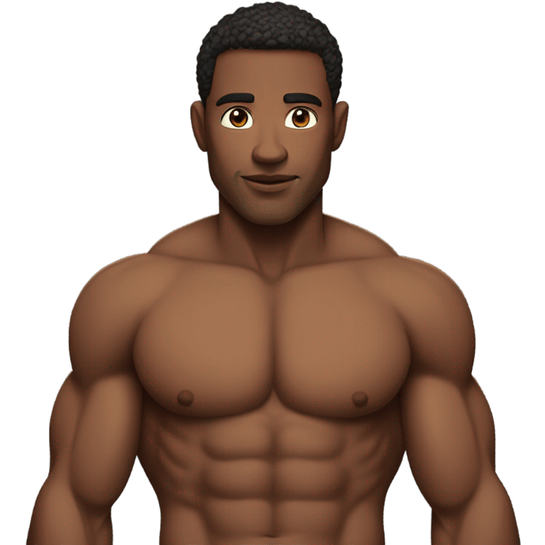 athetlic man shirtless not too muscular emoji