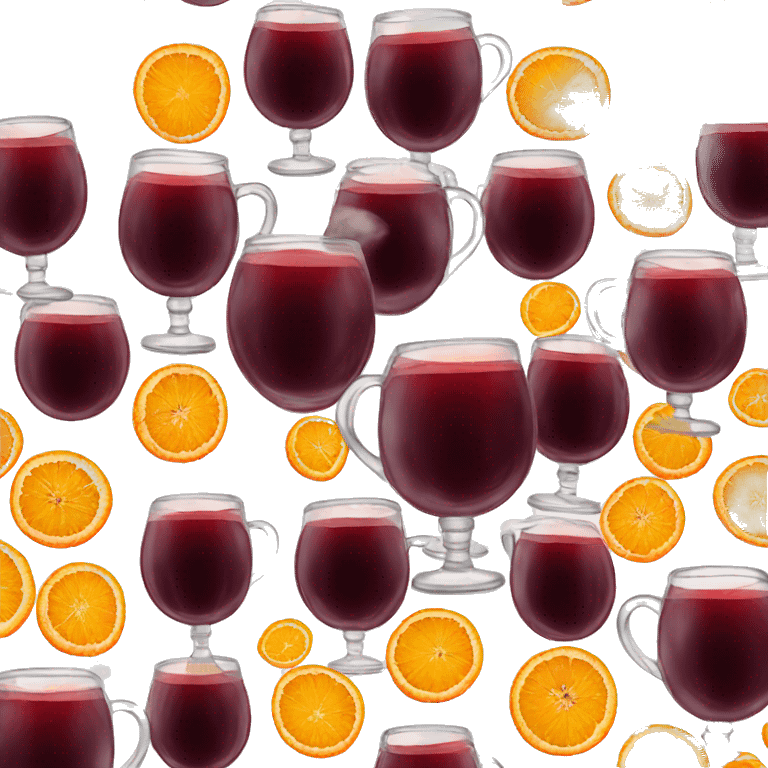 Mulled wine with orange emoji