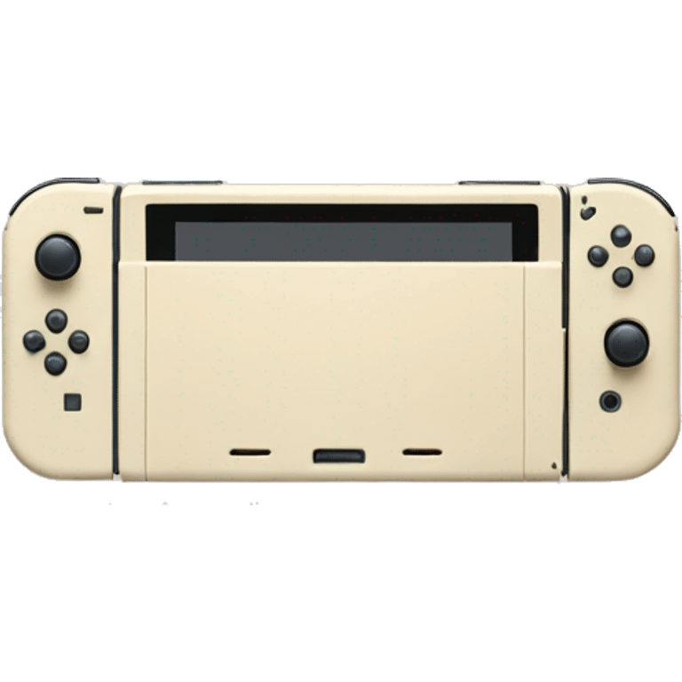 A cream coloured Nintendo switch console emoji