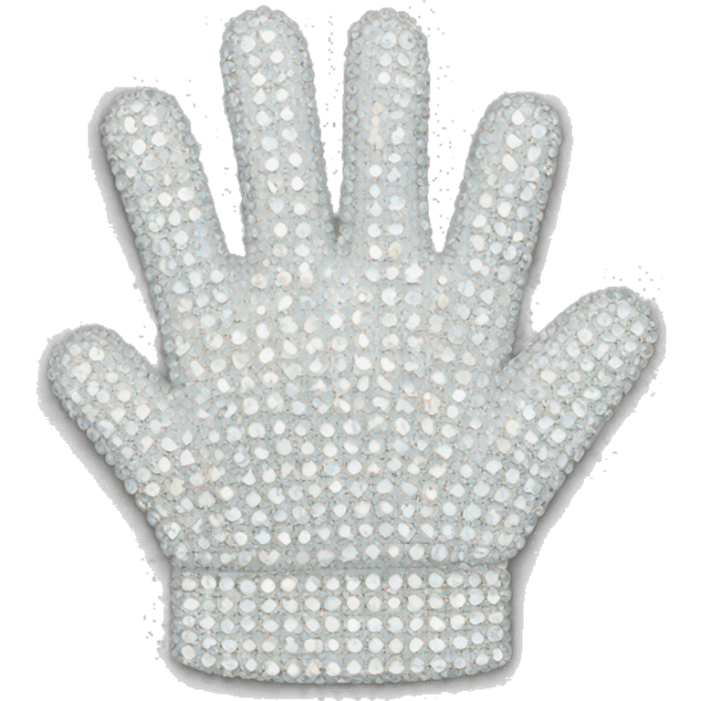 white rhinestone glove emoji