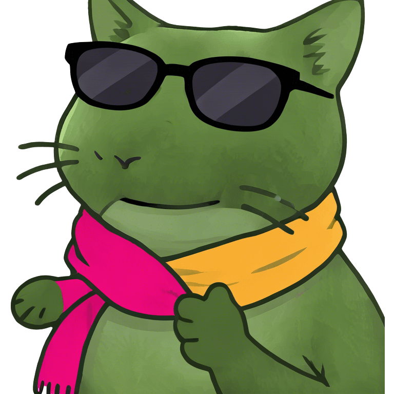 Cat with sunglasses emoji