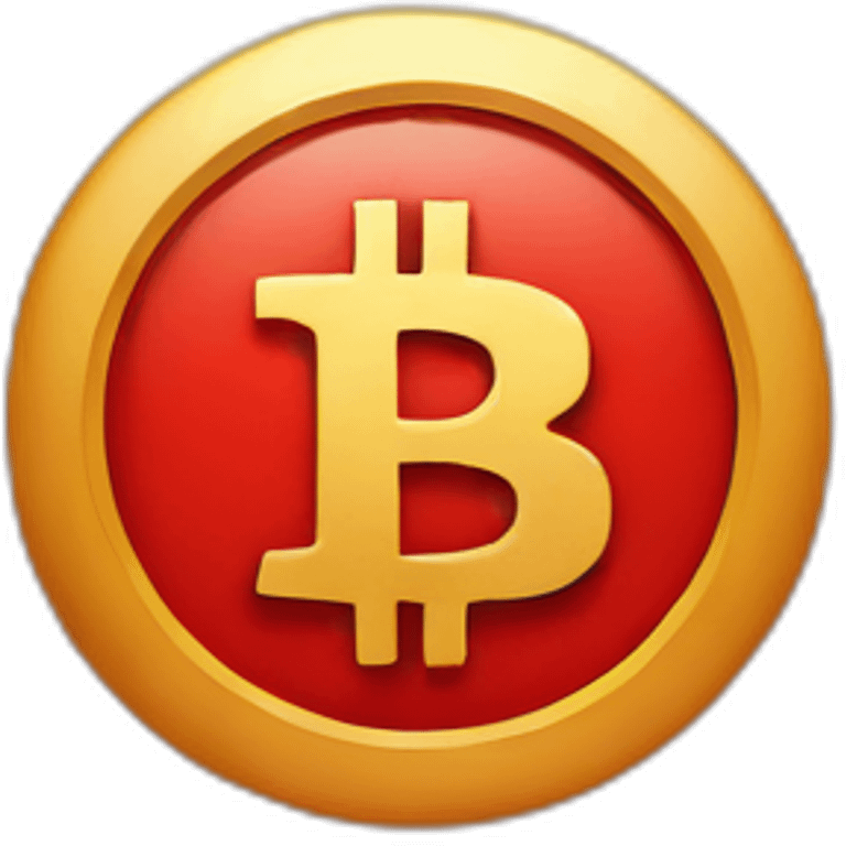 bitcoin red emoji