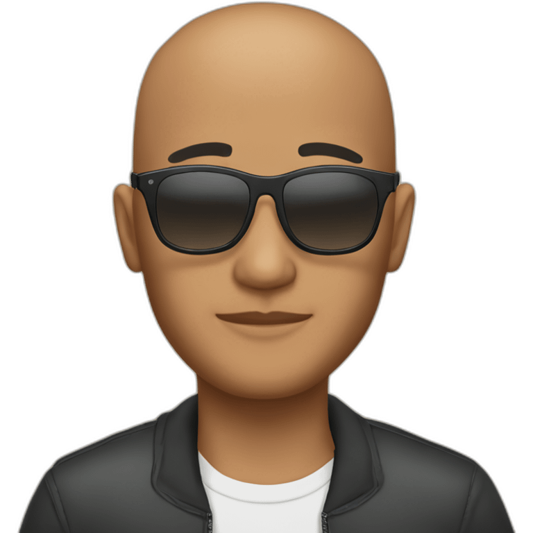 Armando Christian Pérez bald wearing sunglasses emoji