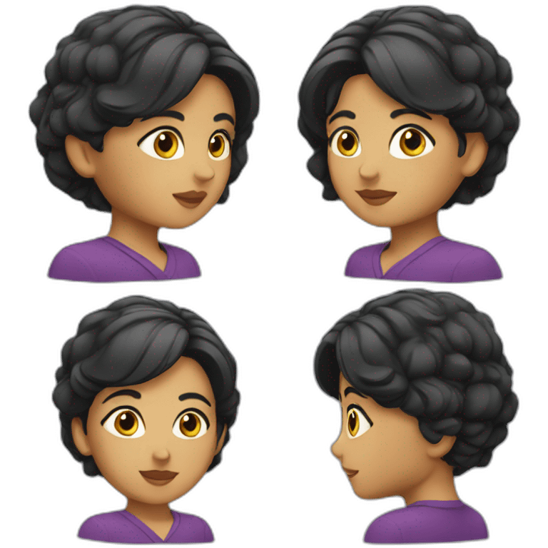 Persian woman with short hair emoji