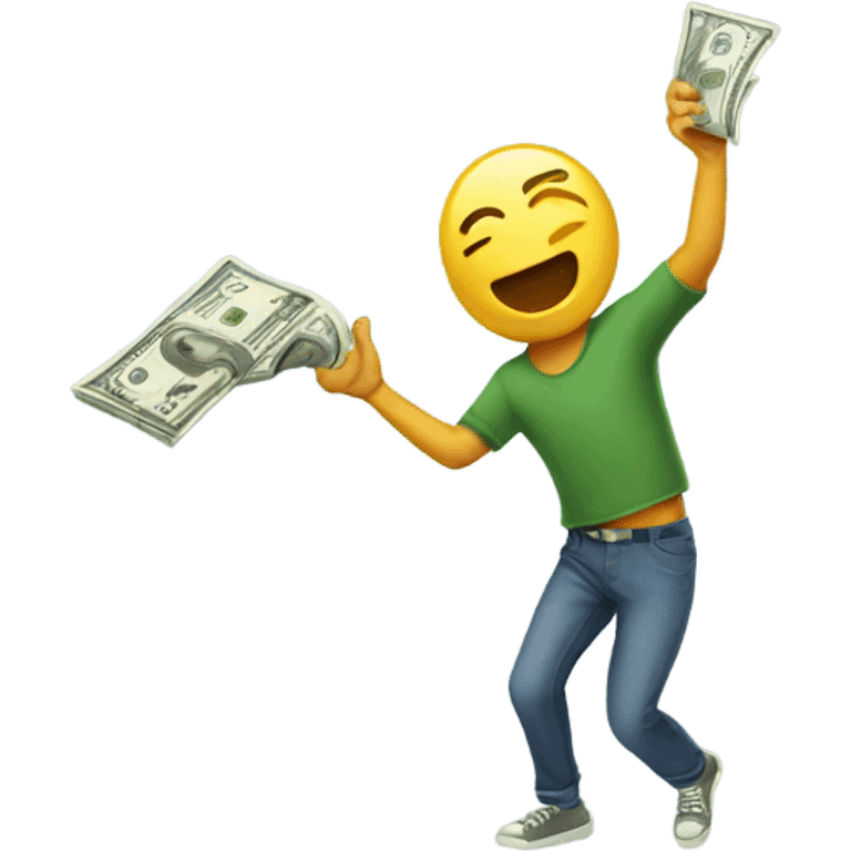 Guy throwing money emoji