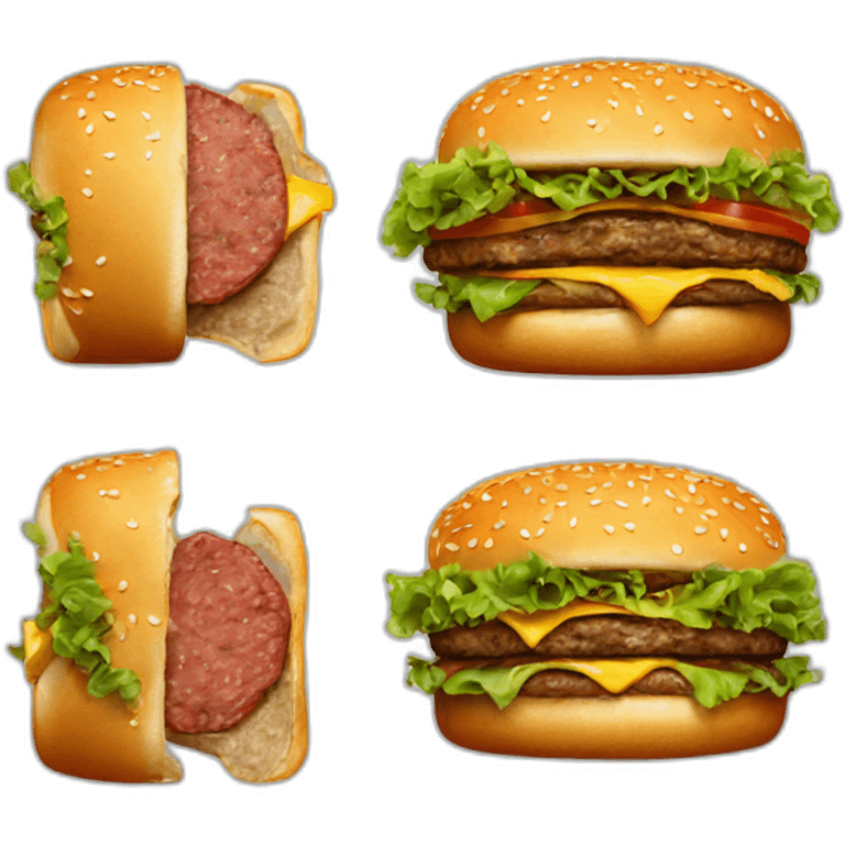 Burger hyperrealistic emoji