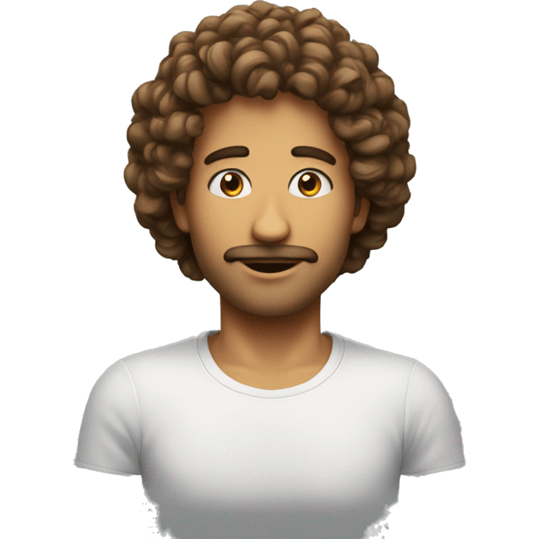 Un gars avce les cheveux bouclés  emoji