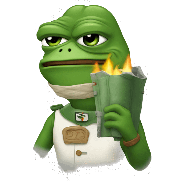 pepe with rocket  emoji