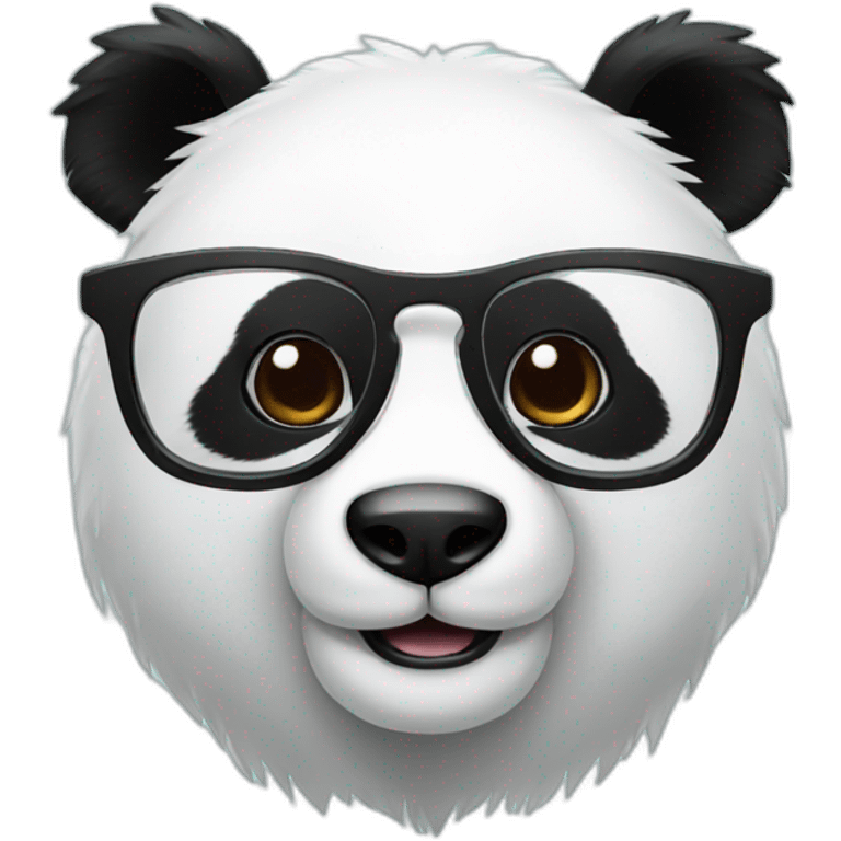 A panda with glasses emoji