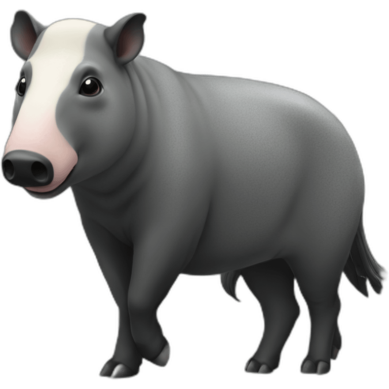 The Malayan Tapir (Tapirus indicus) in the city emoji