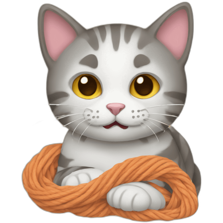 cat with yarn emoji