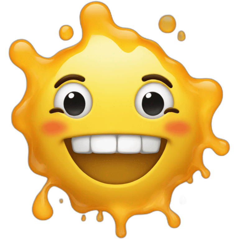 happy emoji melting emoji