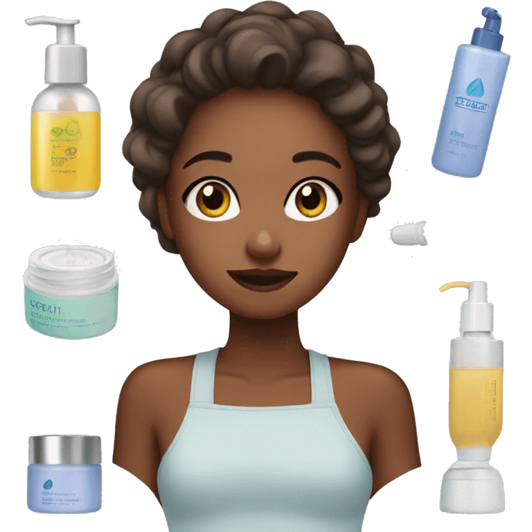 Girl doing skincare emoji