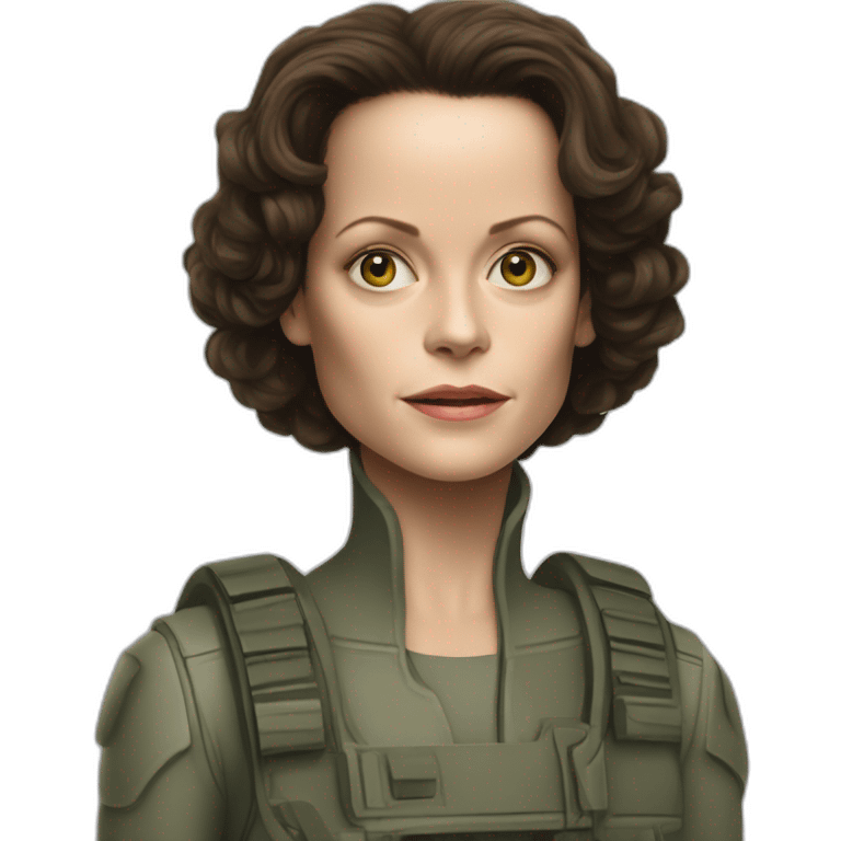 young sigourney weaver from alien movie emoji