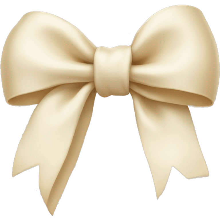 Cream bow emoji