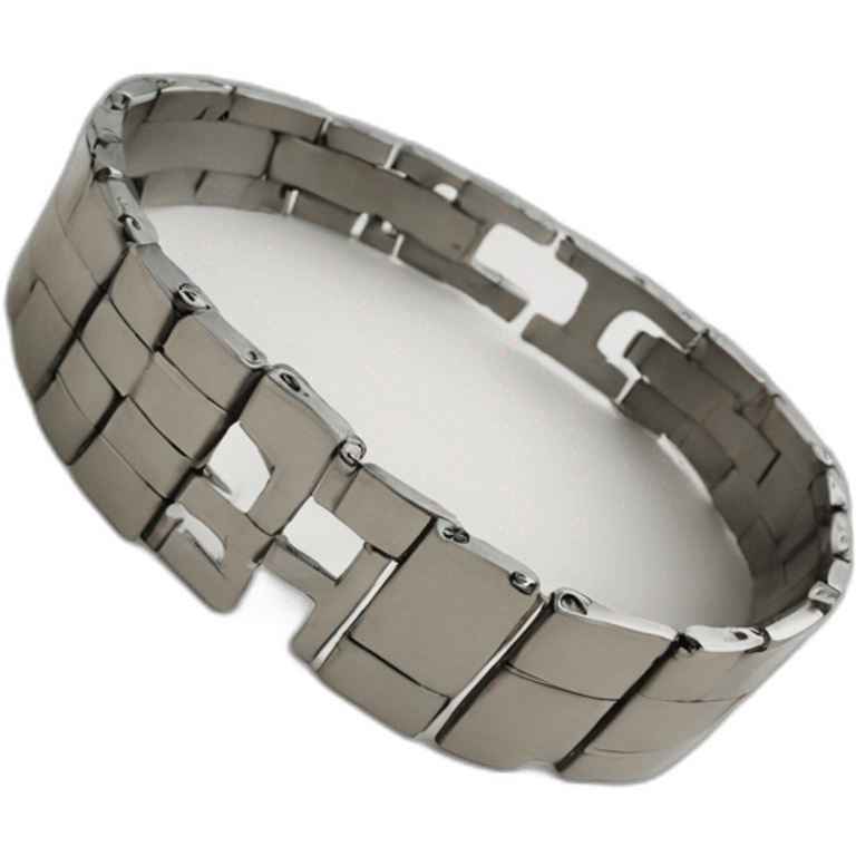 steel bracelet with word emoji