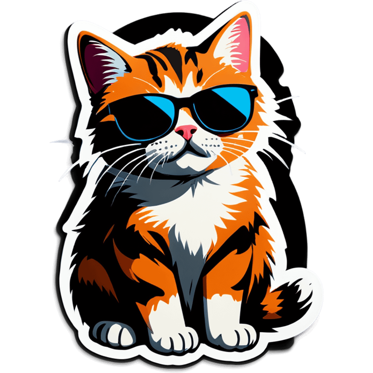 Cat with sunglasses emoji