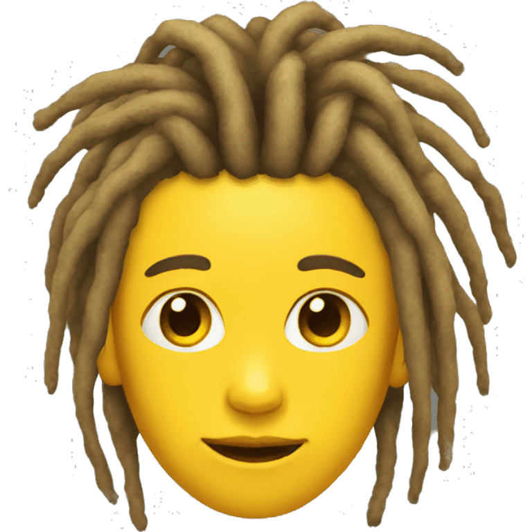 Yellow dreadlocks emoji