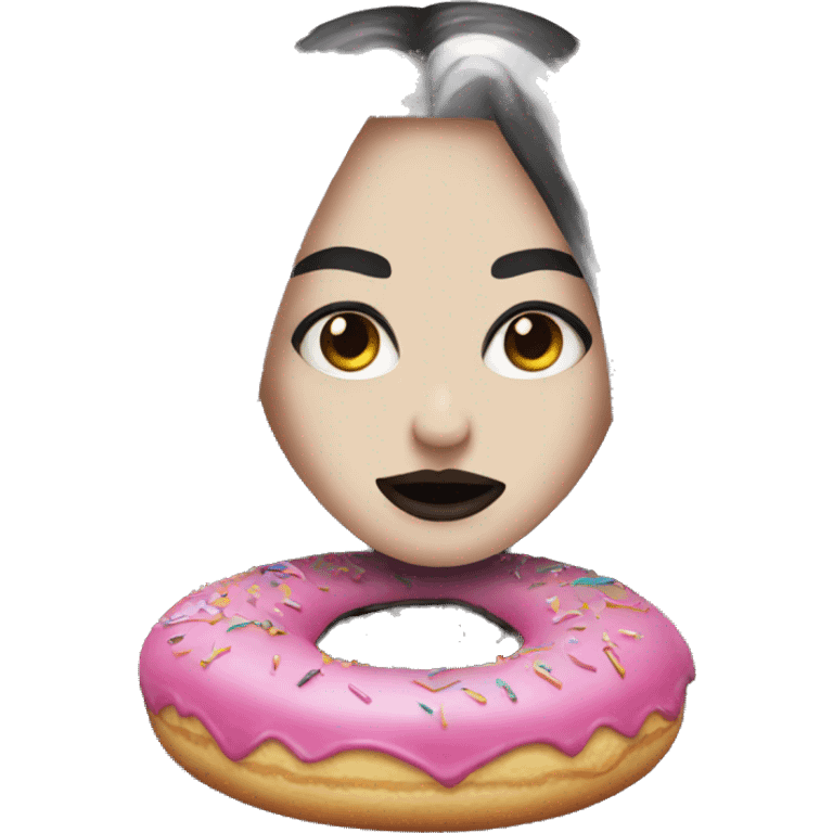 goth with a donut emoji