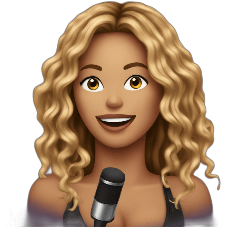 Concert beyoncé singing in mic emoji