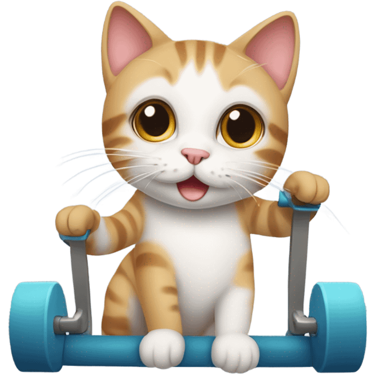 Cat in the gym  emoji