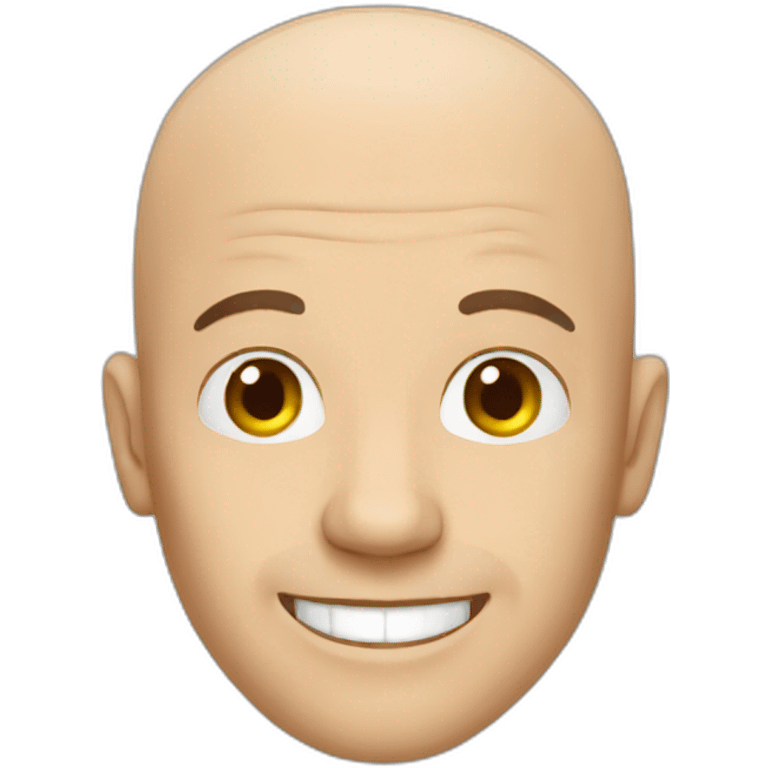 bald man having fun emoji