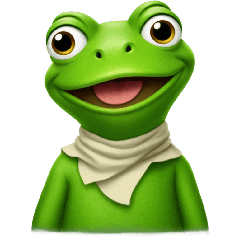 Frog green Kermit  emoji