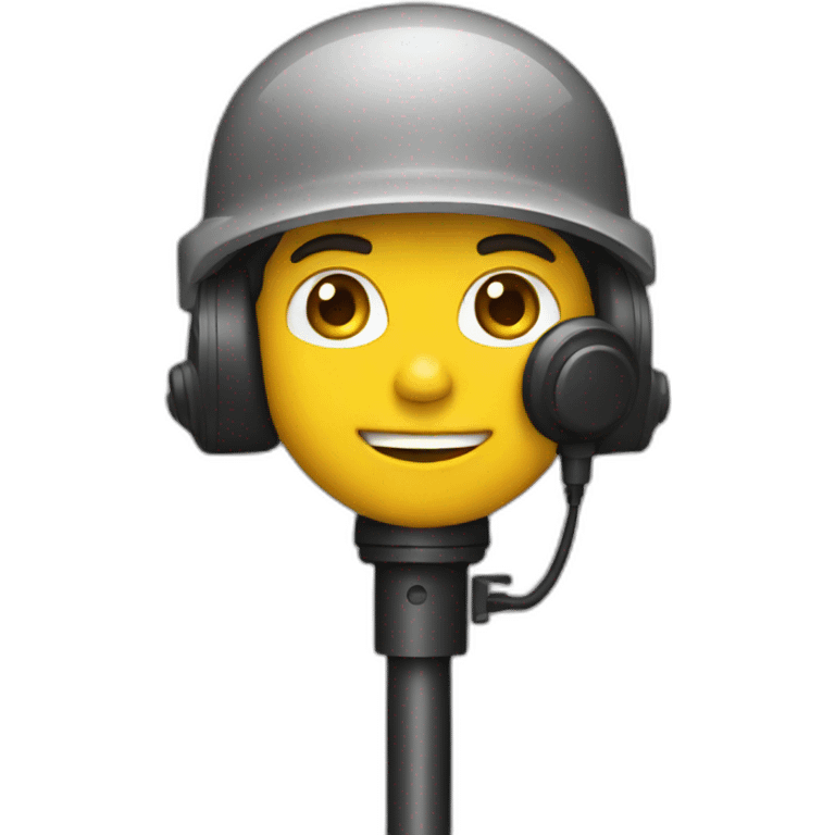 Mic pole operator emoji