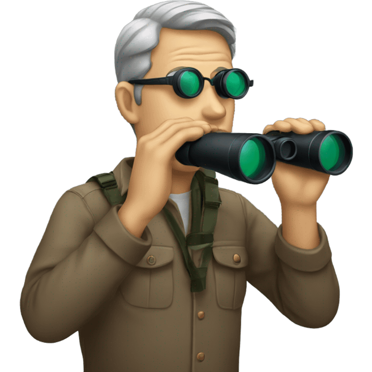 Man with binoculars  emoji