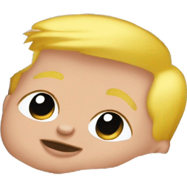 Baby Trump in playpen o floor in pamper emoji