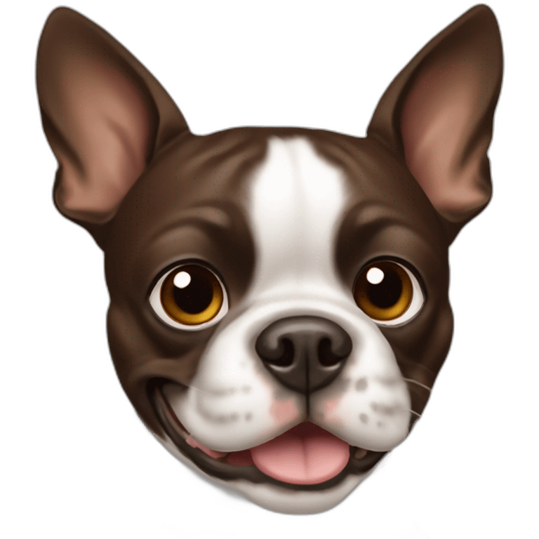 brown boston terrier dog emoji