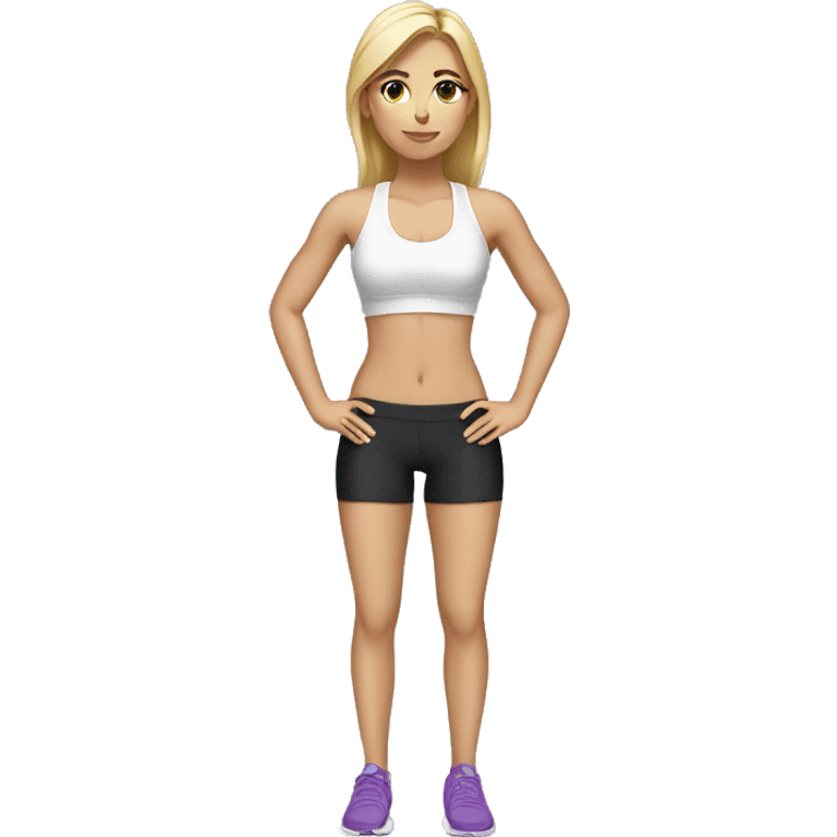 workout white girl full body emoji