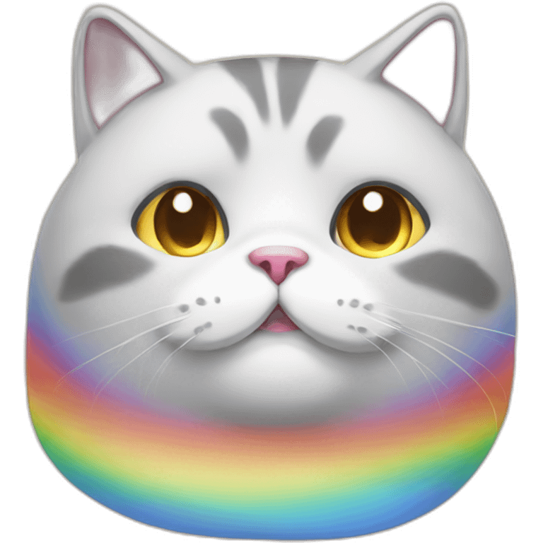 rainbow obese cat emoji