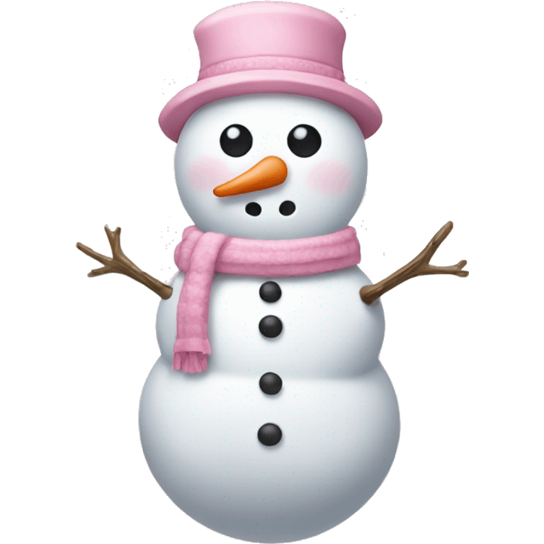 Light pink snowman  emoji