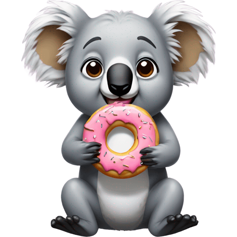 Koala eating a donut emoji