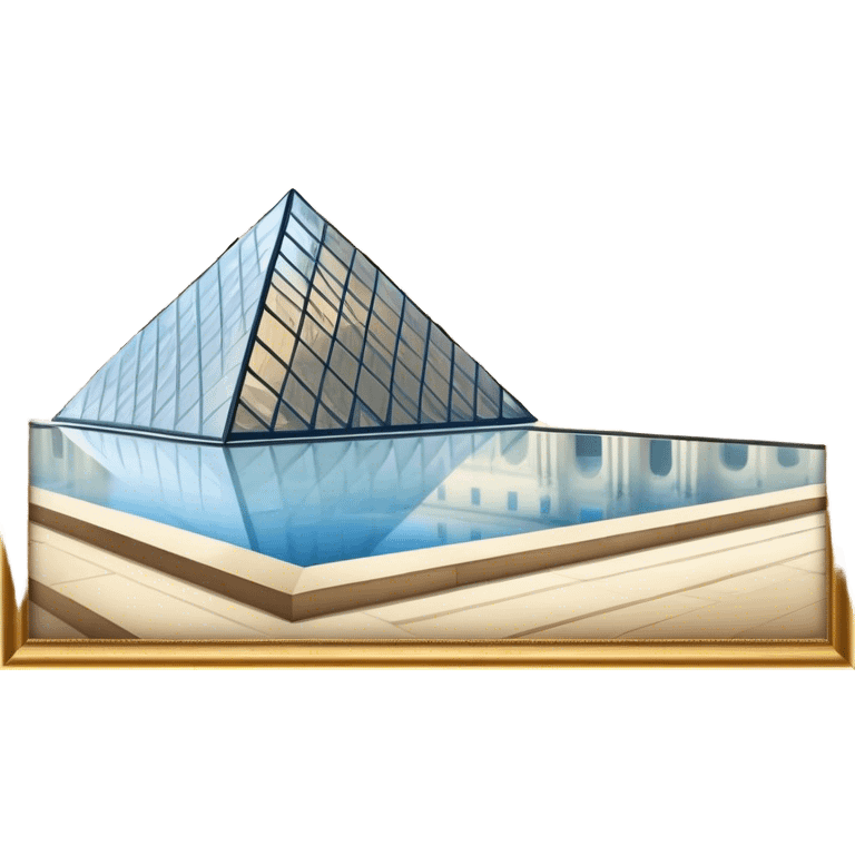 Louvre Museum Landmark Emoji – Showing the glass pyramid entrance with the historic palace in the background. emoji