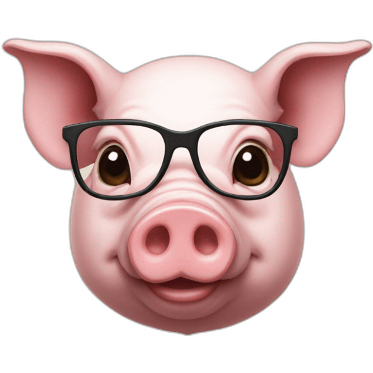 pig with glasses emoji