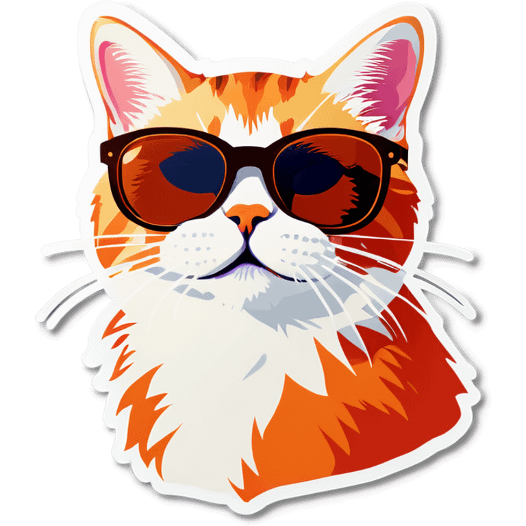 Cat with sunglasses emoji