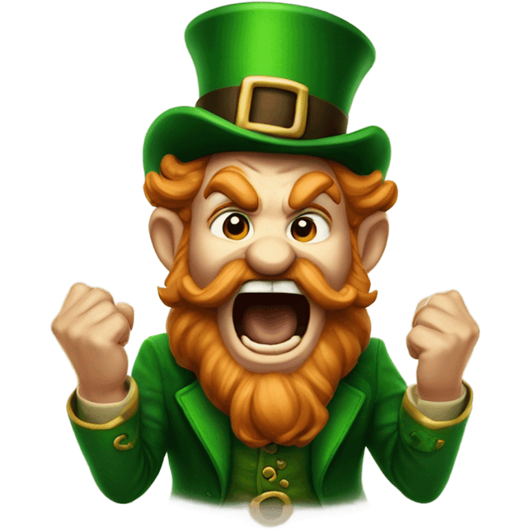 leprechaun yelling emoji