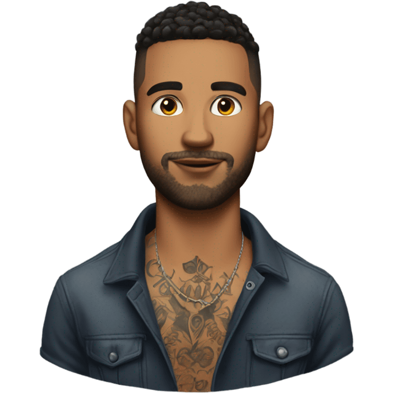 Andrew Tate with neck tattoo emoji