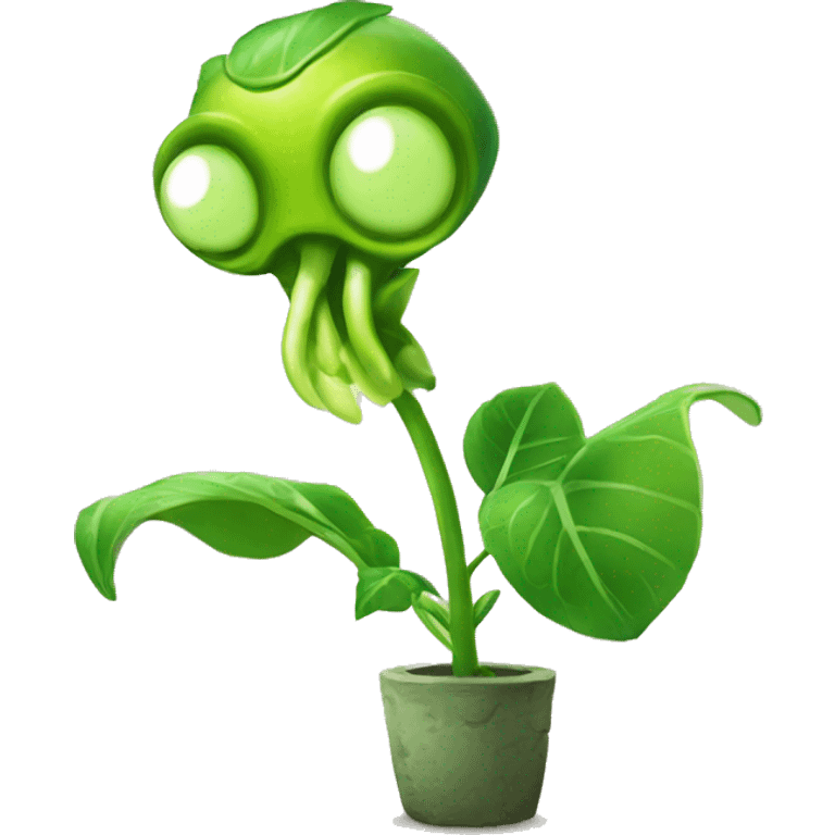 peashooter from the game "plants vs zombies" emoji