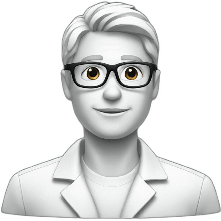 Computer technician with glasses emoji