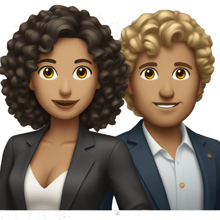 Spanish luxury realtor dark hair tan skin curly hair emoji