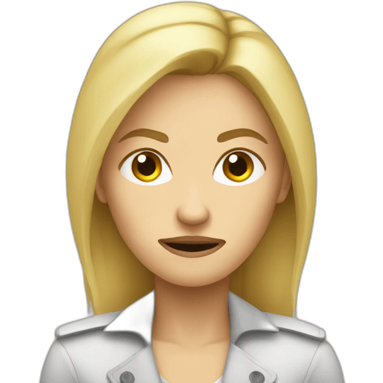 blonde woman mobile tester angry emoji