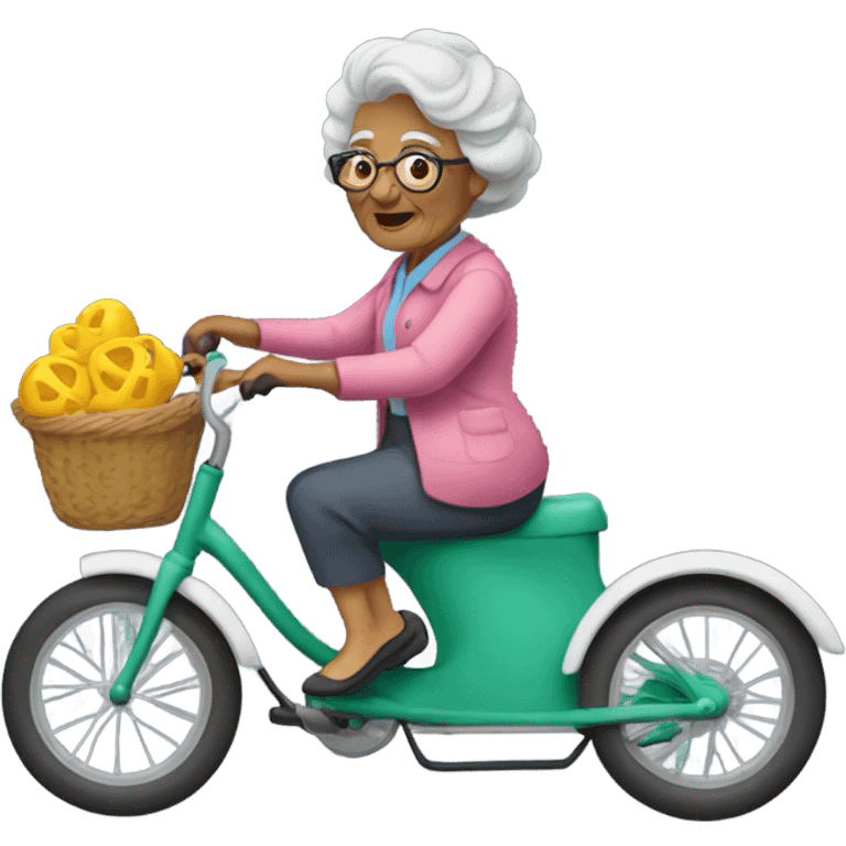 granny on a trycicle emoji