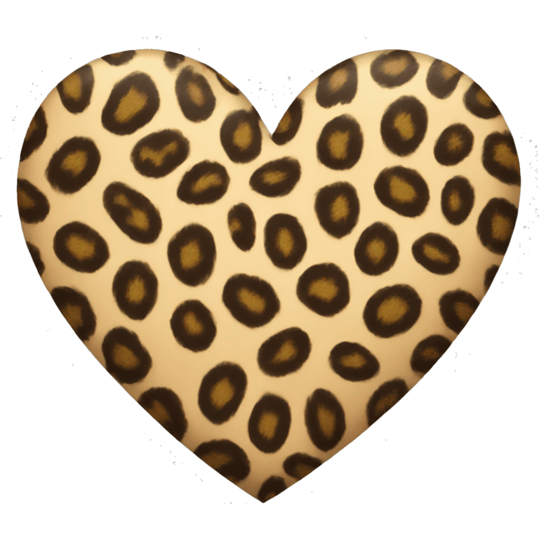 Leopard print heart emoji